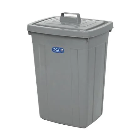 ถังขยะเหลี่ยม ฝาเปิด-ปิด ACCO 95 ลิตร สีเทา