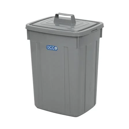ถังขยะเหลี่ยม ฝาเปิด-ปิด ACCO 42 ลิตร สีเทา
