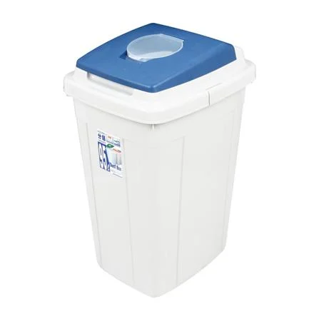 ถังขยะเหลี่ยม ฝาเปิด-ปิด KEY WAY 95L สีน้ำเงิน/ม่วง